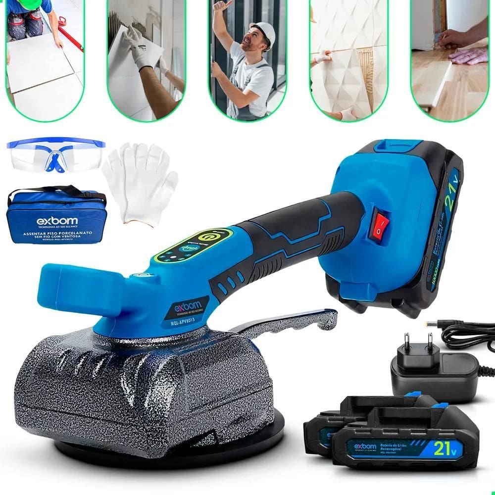 2X Maquina De Assentar Piso Porcelanato 2 Bater