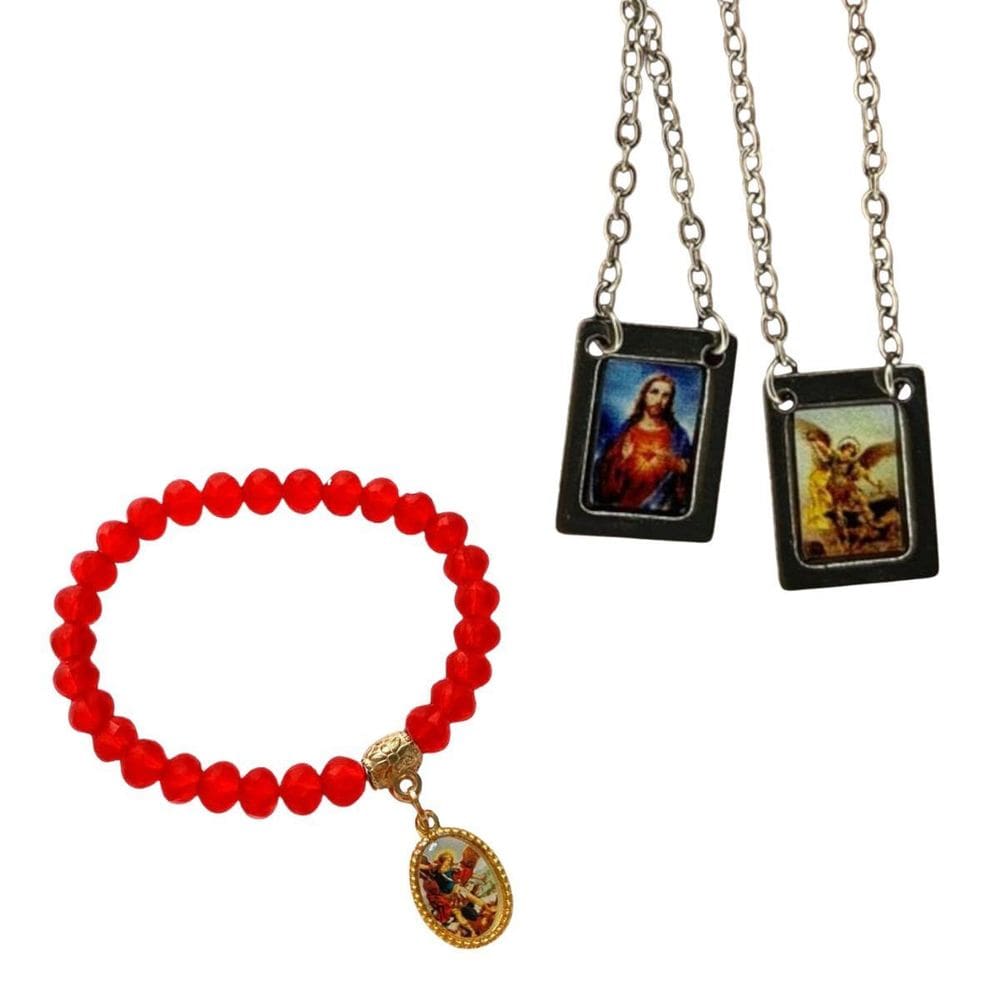 Kit Miguel Escapulário + Pulseira
