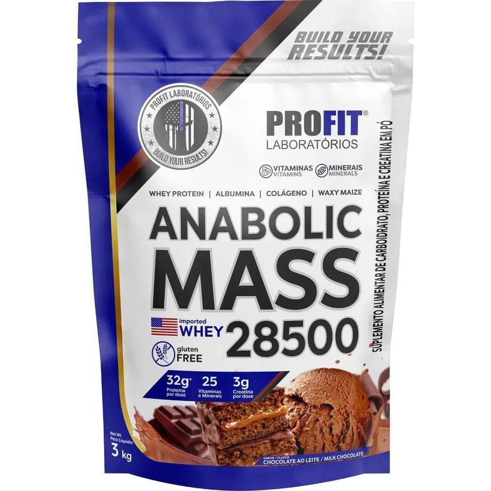 2X Suplemento Em Pó Profit Laboratórios Anabolic Mass 28500