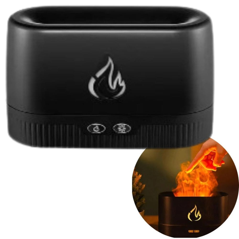 Difusor De Essências Com Luz Bivolt 110V220V Com Luz De Fogo