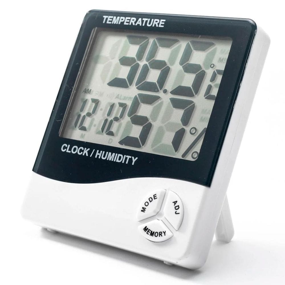 Higrômetro Digital Com Sensor De Temperatura E Relógio