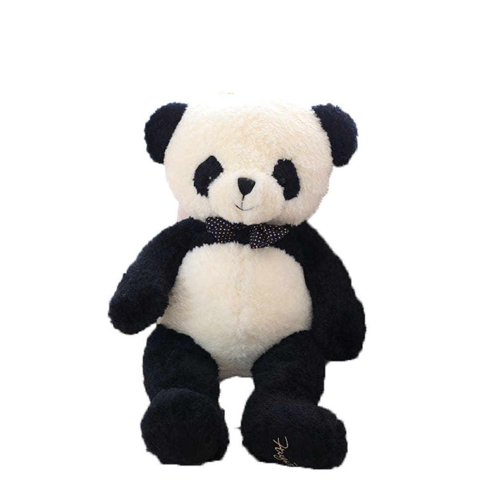 Brinquedo de pelúcia Panda, gravata borboleta infantil, 40 cm