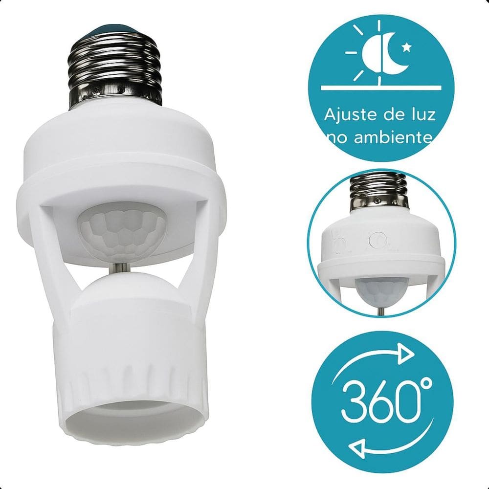 Sensor De Movimento E27 Iluminação Comércio E Residências