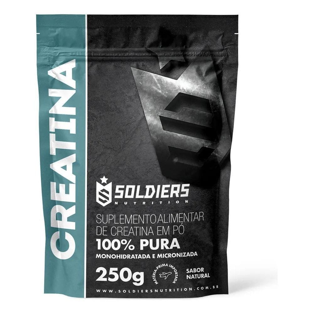 2X Creatina Monohidratada 250G - 100% Pura - Soldiers Nutrit