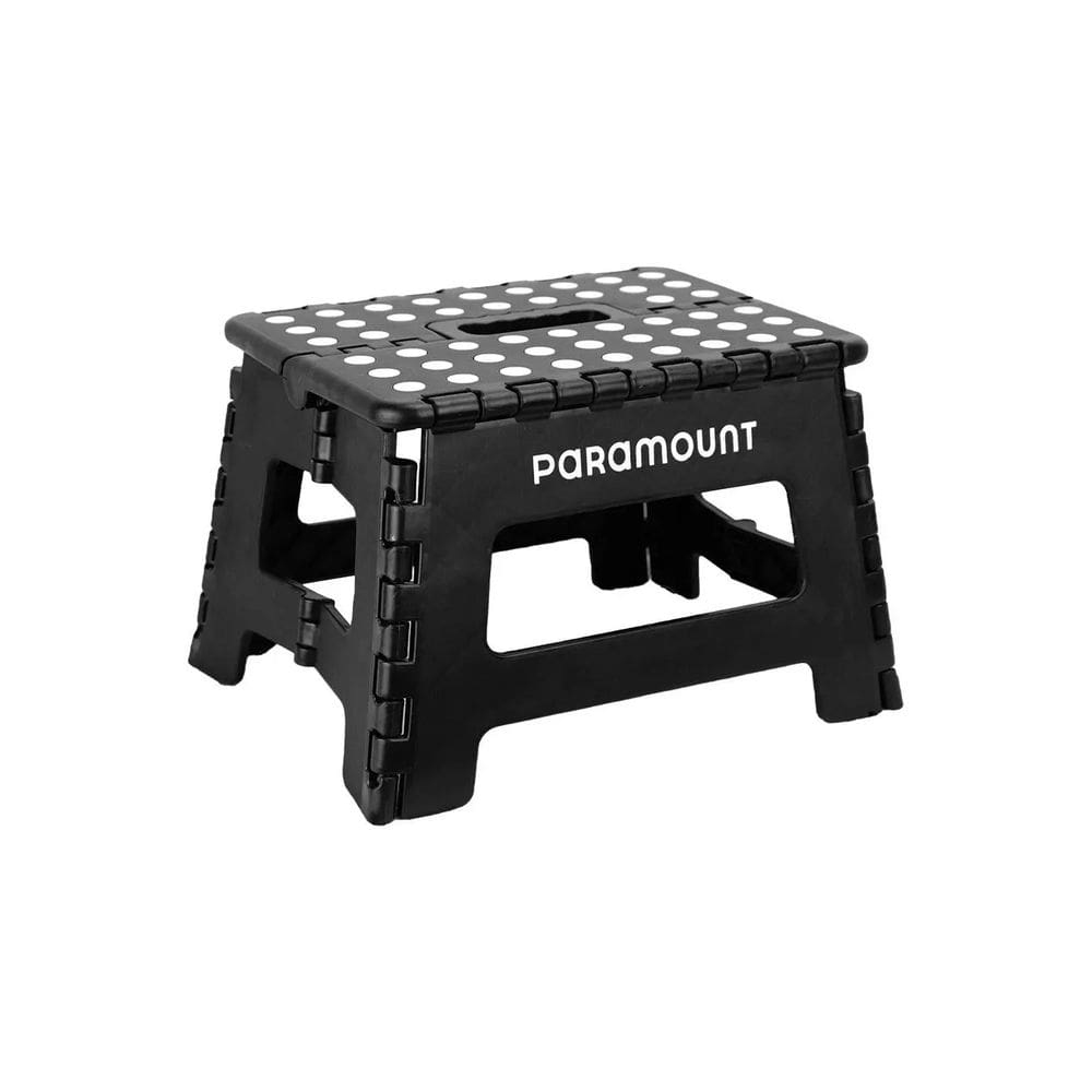 Banqueta Dobrável Antiderrapante Preta - 22cm - Paramount