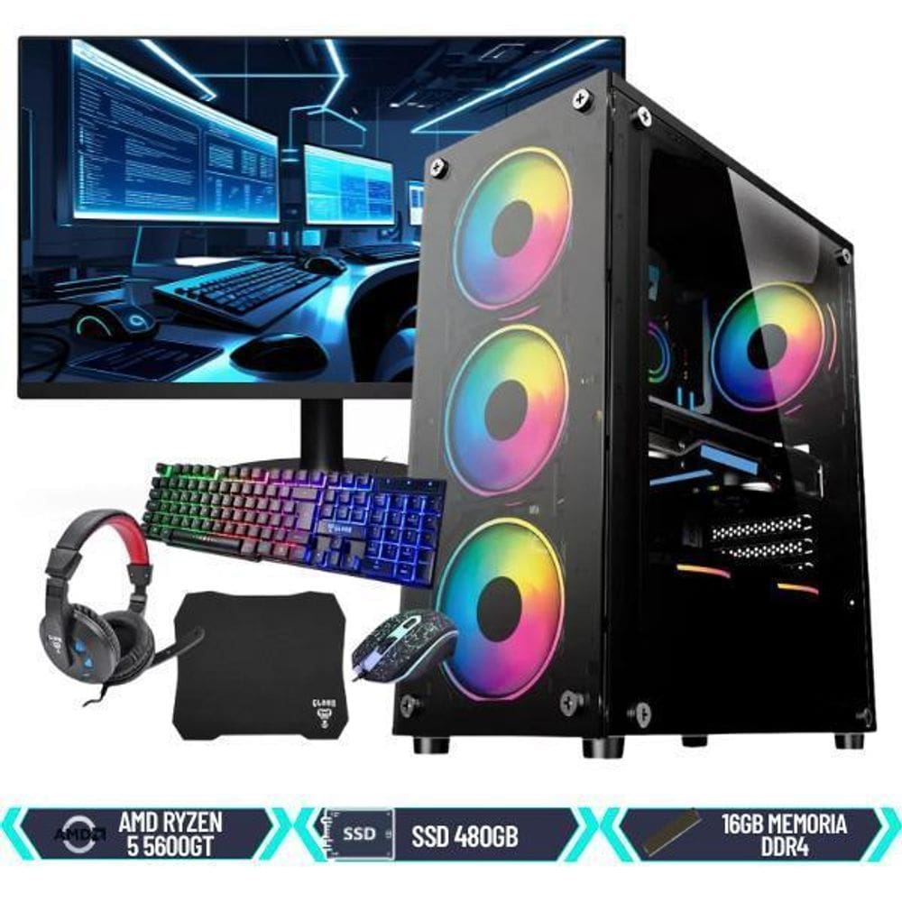 Pc Gamer Barato Completo Ryzen 5 5600Gt 16Gb 1Tb Wifi Win11
