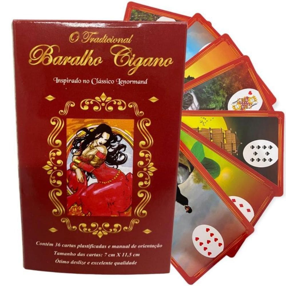 Baralho Cigano Lenormand 36 Cartas Plastificadas + Presente