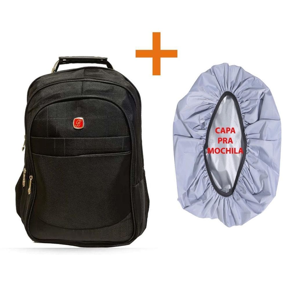 Mochila Masculina Cabo De Aço Bf41 + Capa