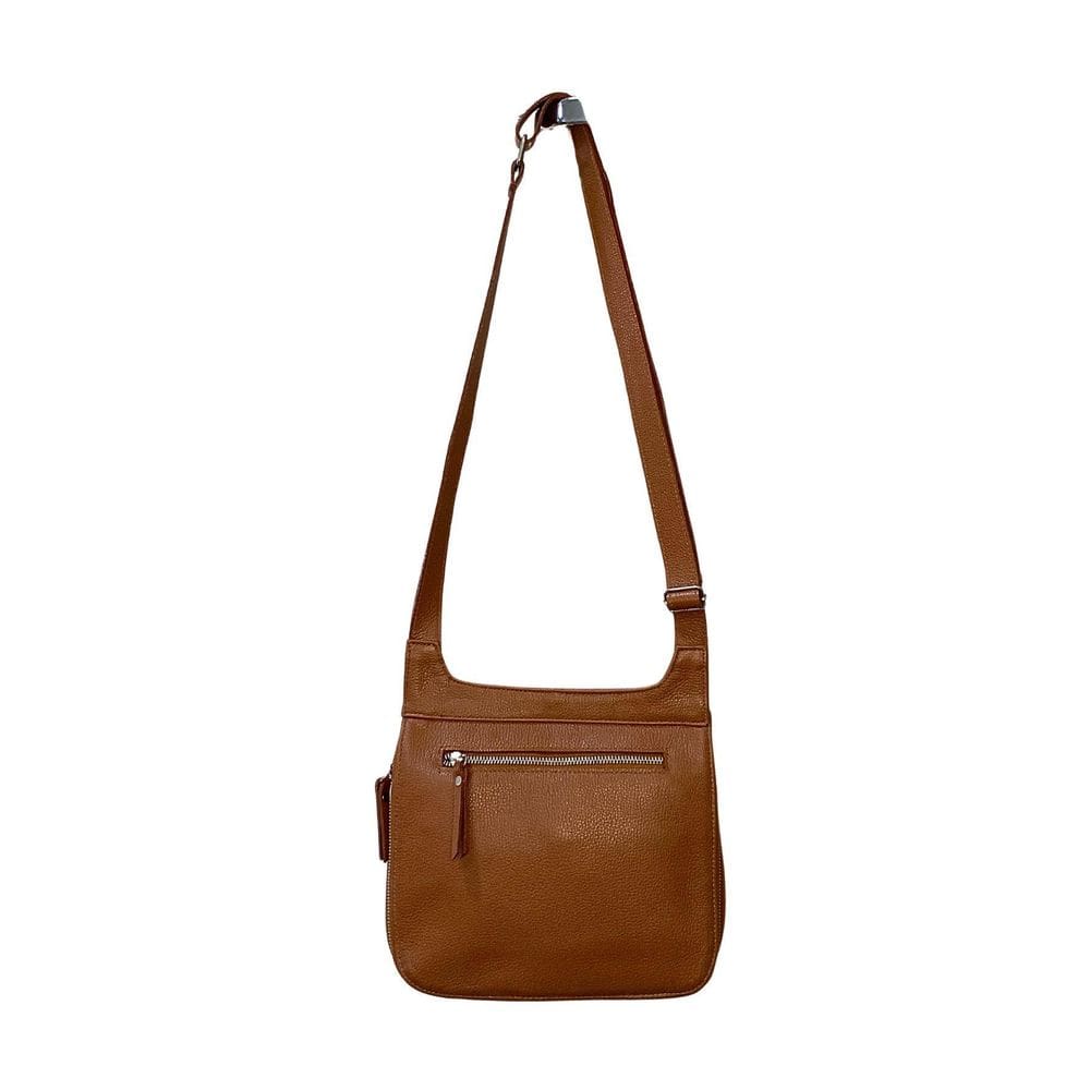 Bolsa de Couro Transversal Antifurto 1300 - Caramelo