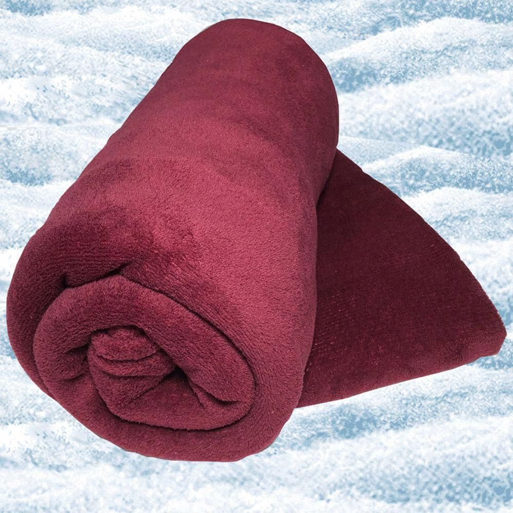 Cobertor Manta Aconchego Casal Ultrasoft Dupla Face Vinho