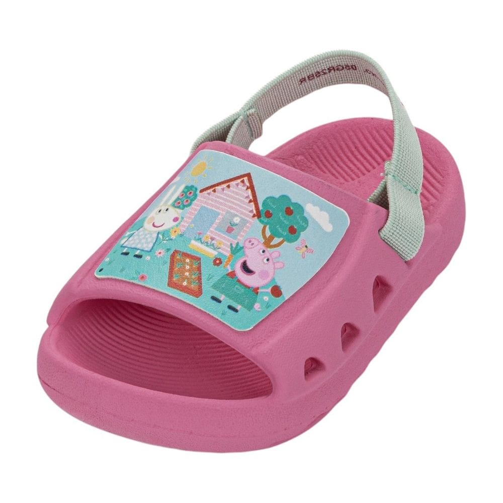 Chinelo Elástico Infantil Menina Slide Macio Peppa Pig Wavy