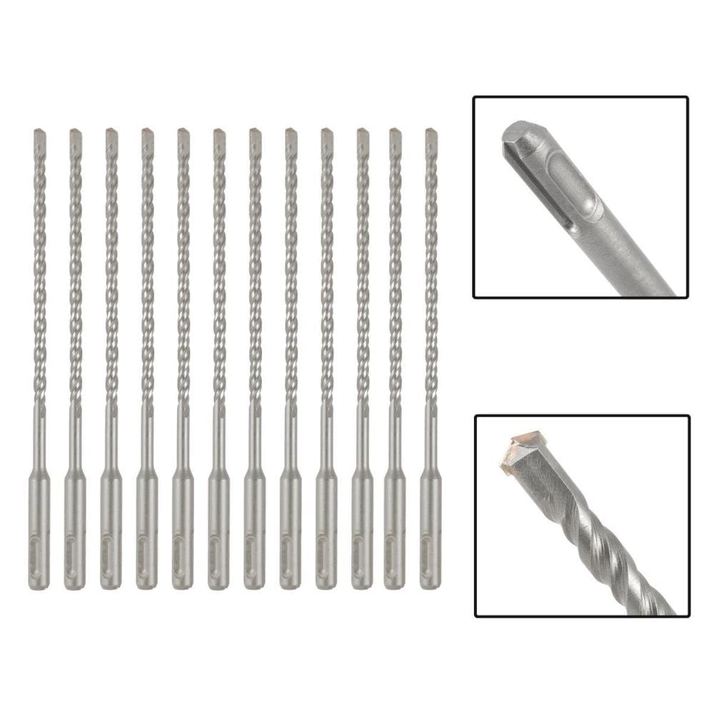 Jogo 12 Brocas Sds Plus 8X400 Mm Aço Carbono Tungstênio