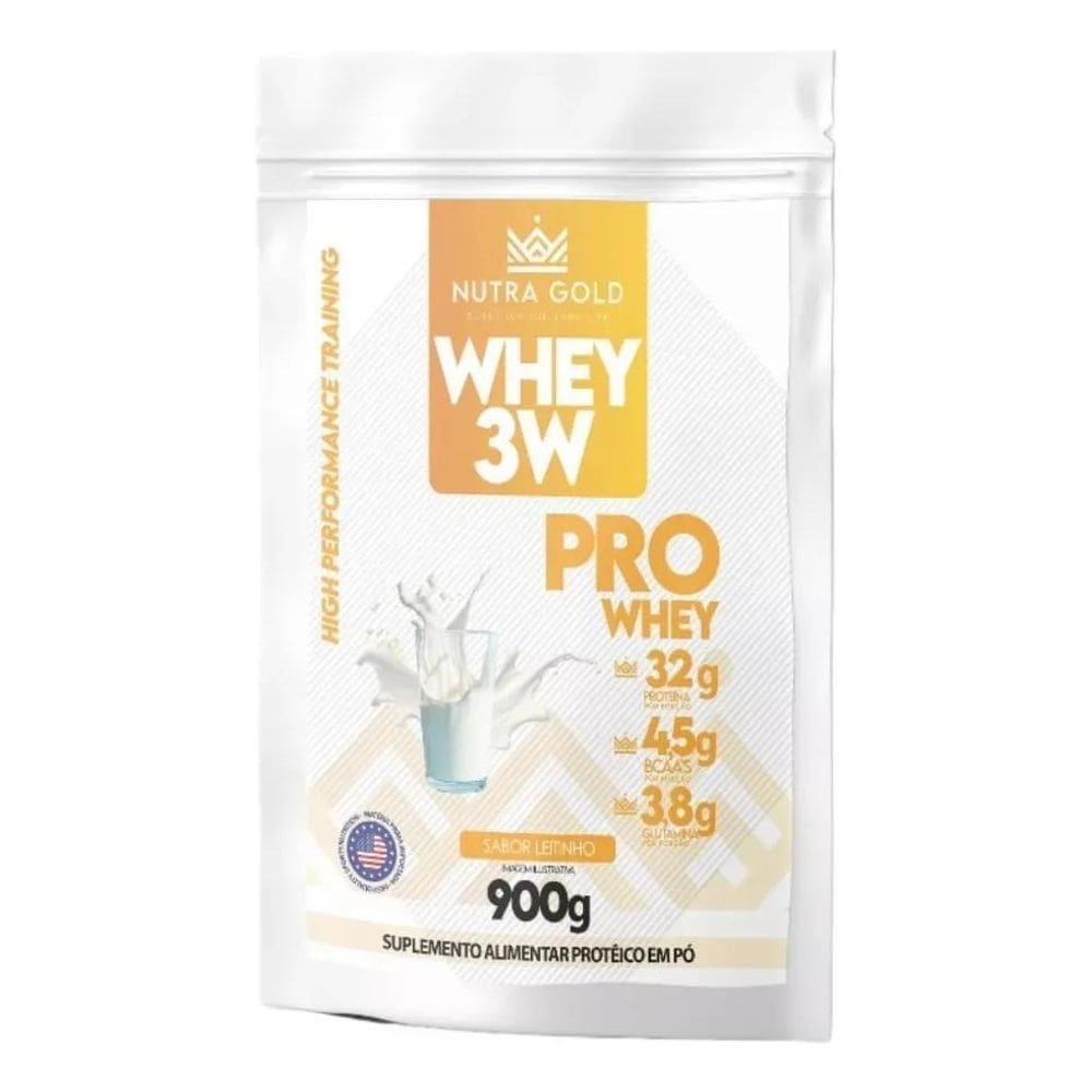 2X Whey Nutra Gold Pro Whey 3W 32G Proteínas Baixo Carbo 900