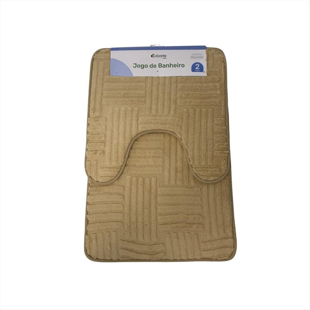 Jogo De Banheiro Kit 2 Tapetes Absorventes Antiderrapantes