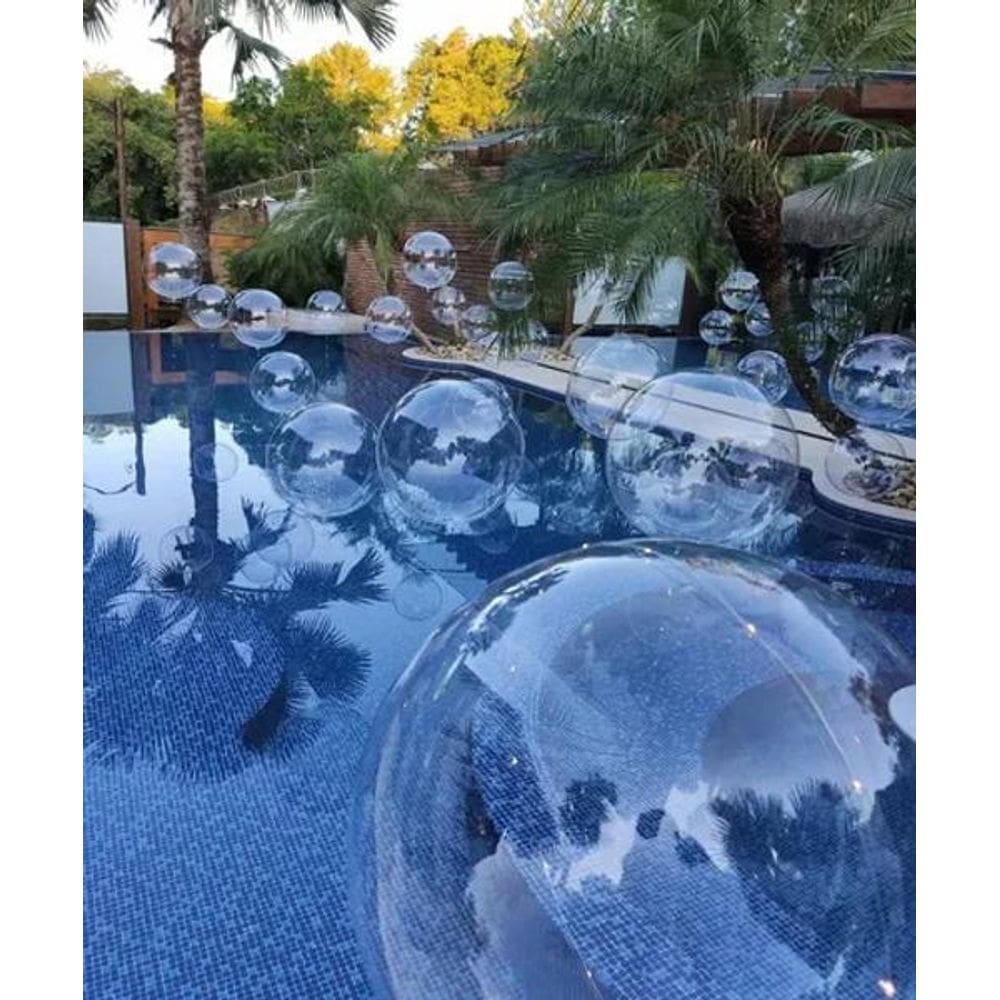 2X 10 Unidades Balão Bubble - 24 Polegadas - 60 Cm - Cristal