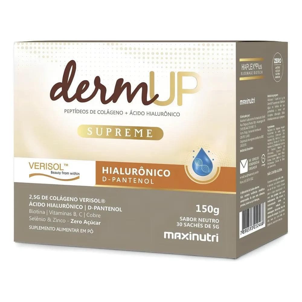 2X Dermup Supreme Verisol Ácido Hialurônico 30 X 5G Maxinutr
