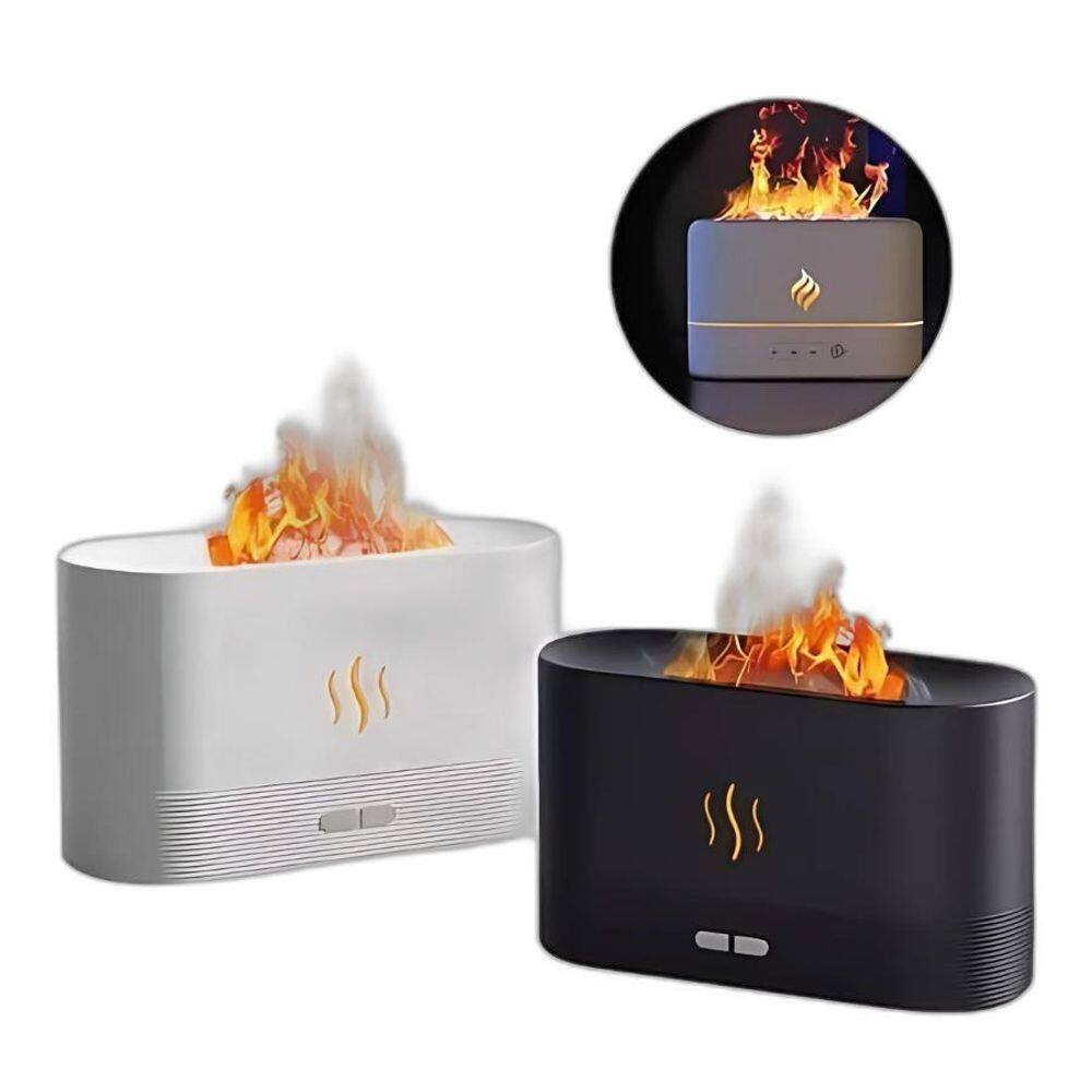 Difusor Aromático Com Efeito Chamas E Umidificação