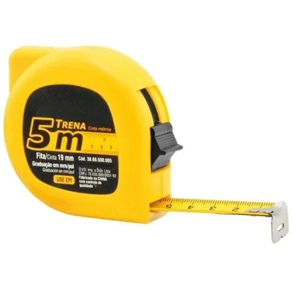Régua De Medição 5M Aço Inox Com Trava