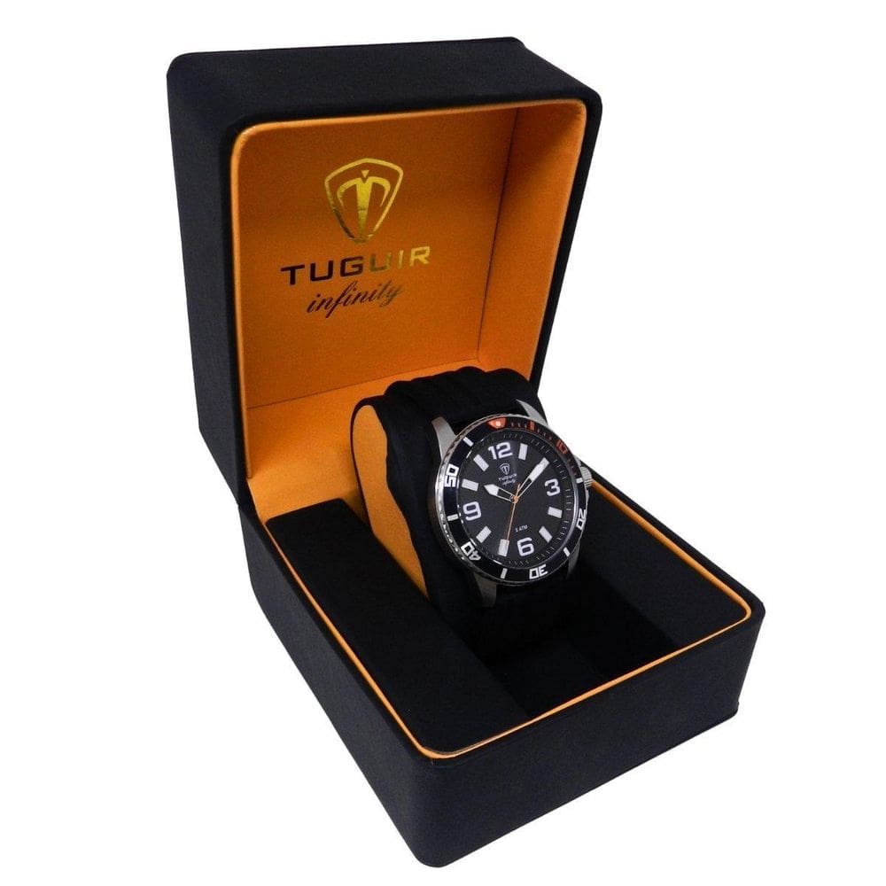 Relógio Masc. Tuguir . Infinity 9169C Prata E Pto E Lar
