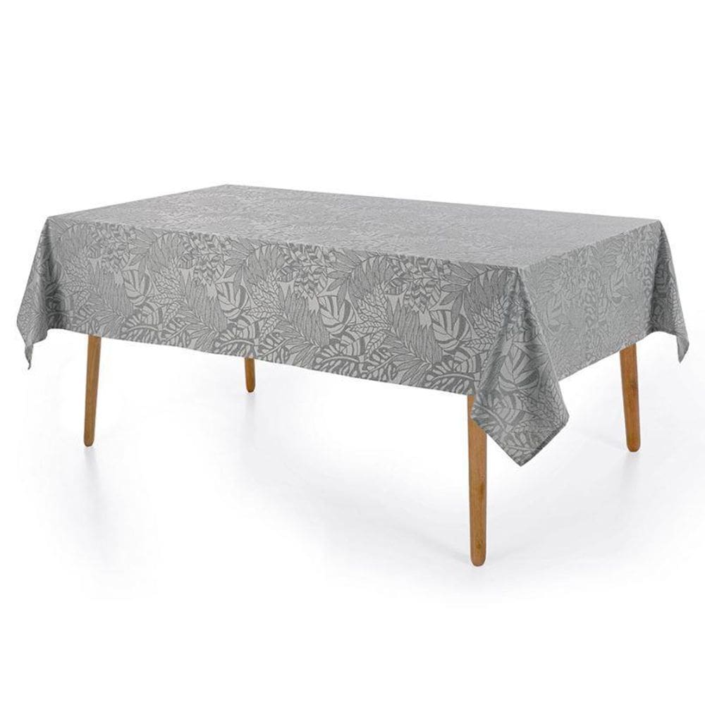 Toalha De Mesa Retangular 6 Lugares Essencia Cinza Karsten