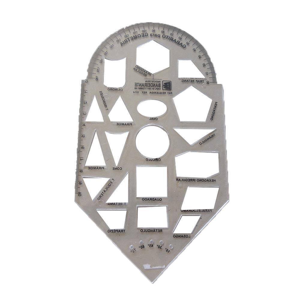Régua Gabarito Para Geometria 10 Cm 180 Graus Bandeirante
