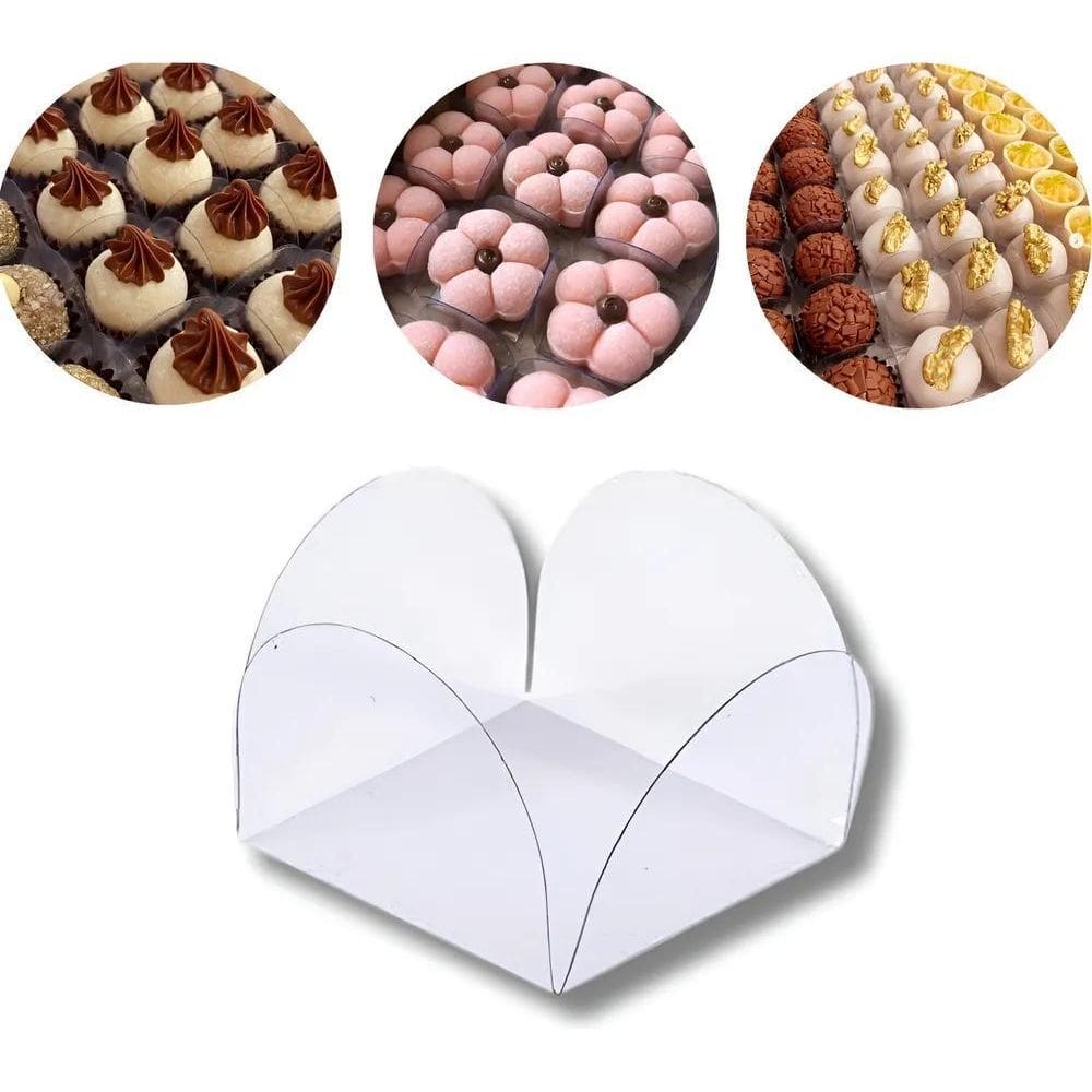 2X 400 Forminhas De Acetato 4 Pétalas Doces Finos Casamento
