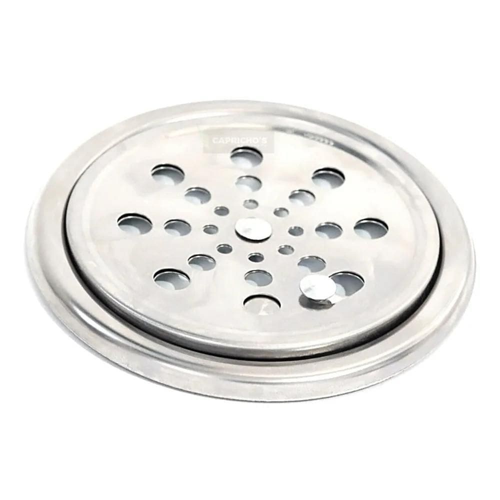2X Ralo Redondo 10X10 Anti Cheiro E Porta Grelha Inox