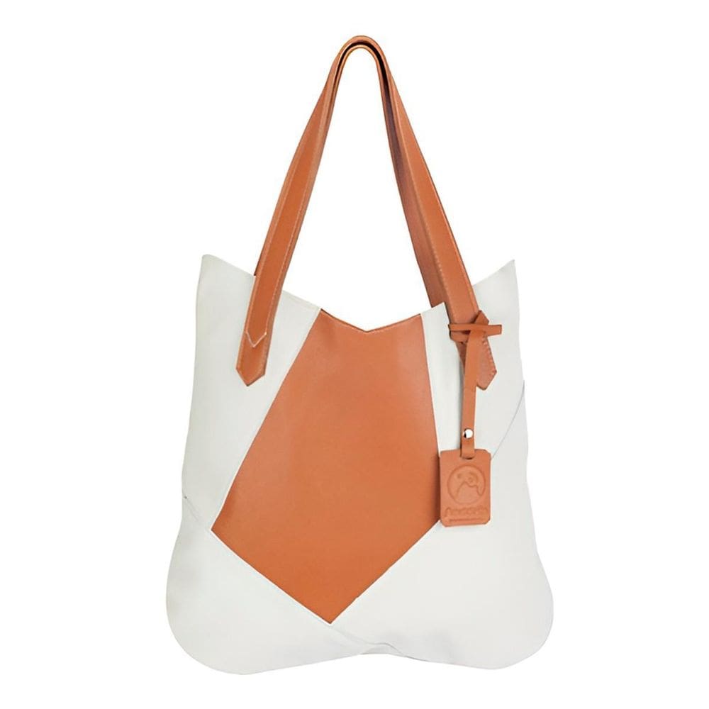 Bolsa De Ombro Couro Off White Modelo Maria
