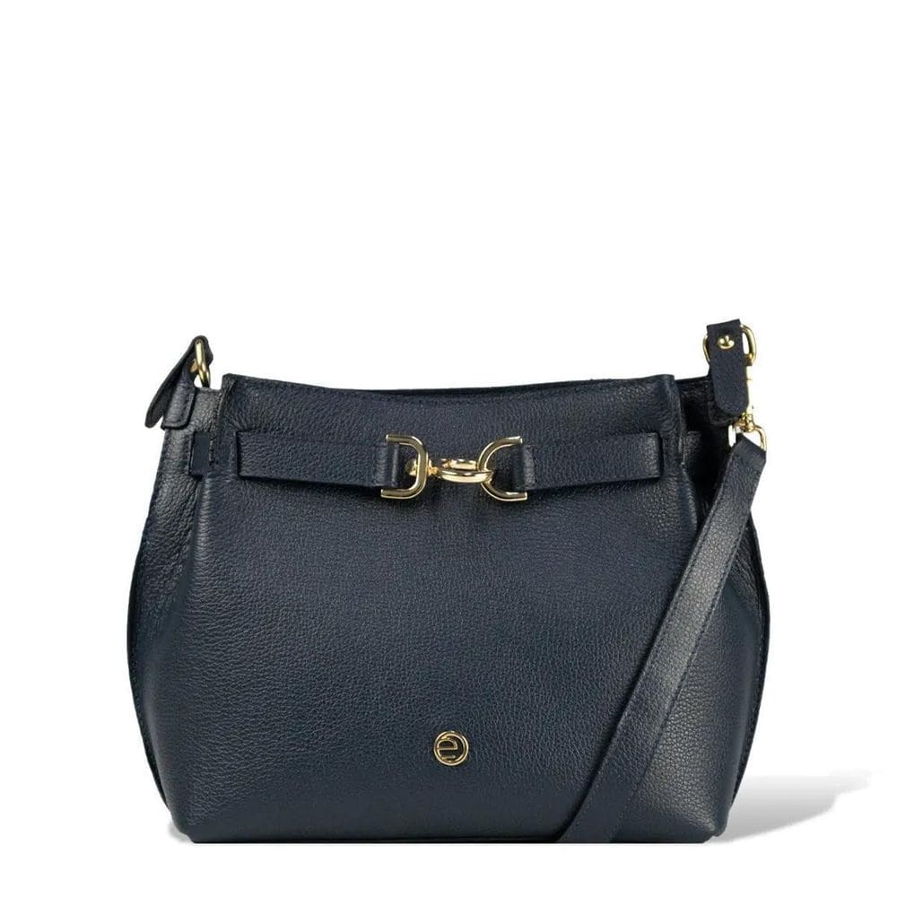 Bolsa Couro Tiracolor Metal Hook Marinho