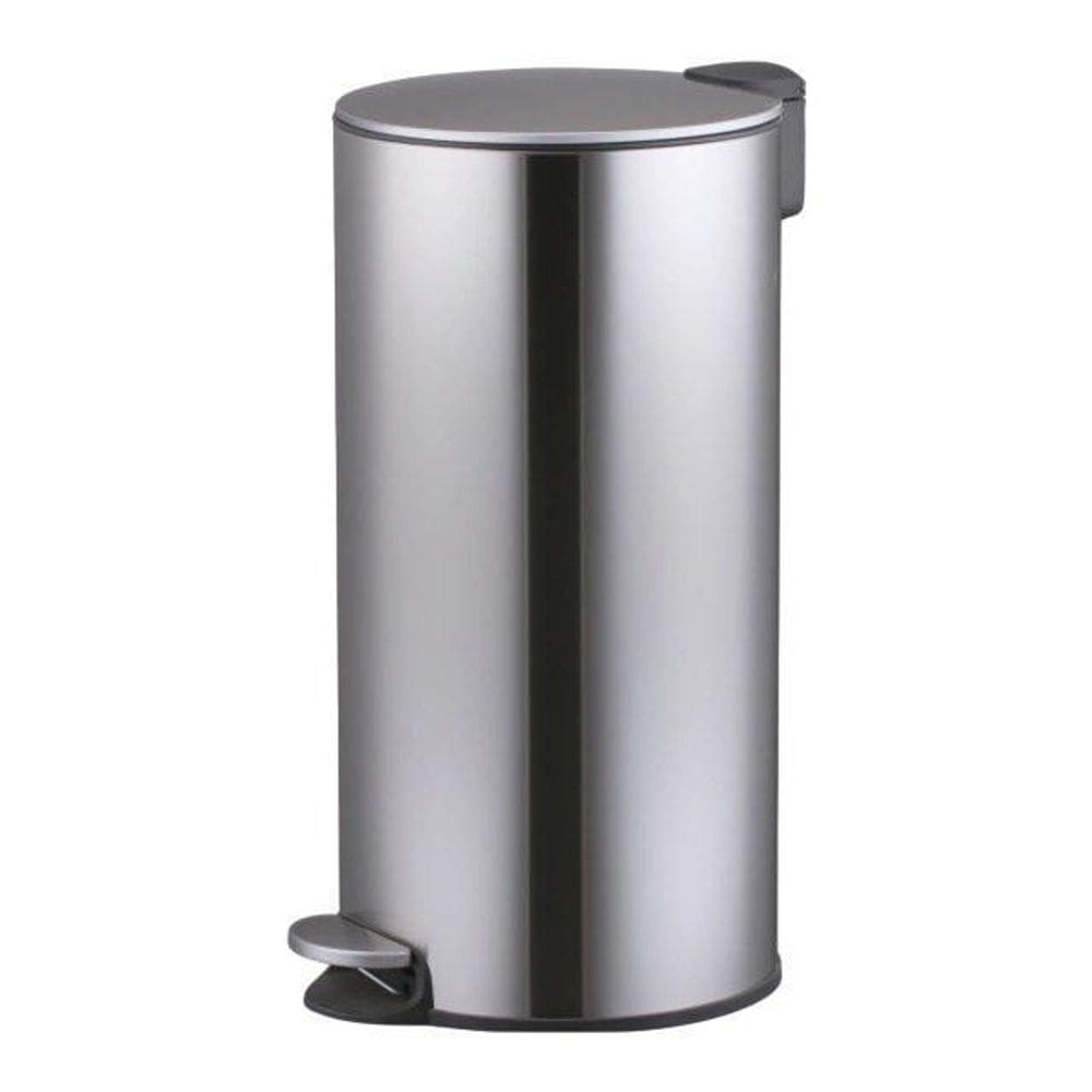 Lixeira Redonda 30 Litros Com Pedal - Inox