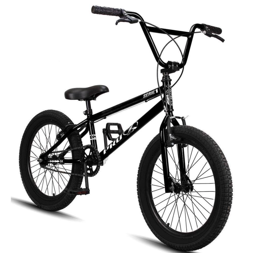 Bicicleta Aro 20 Bmx Pro-X Infantil Série 1 Aro Preto+Branco
