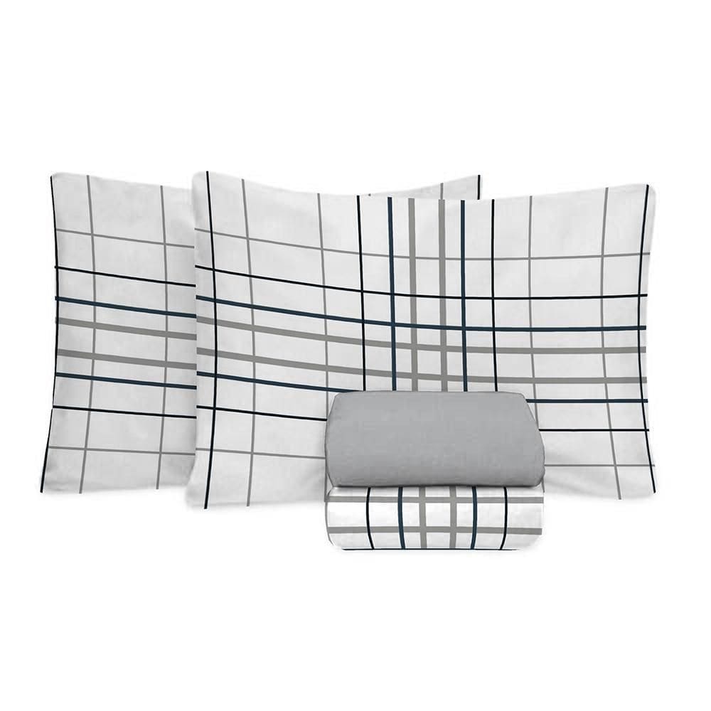 Jogo De Cama King Size 100% Algodão 200 Fios Fiori - 7524-1