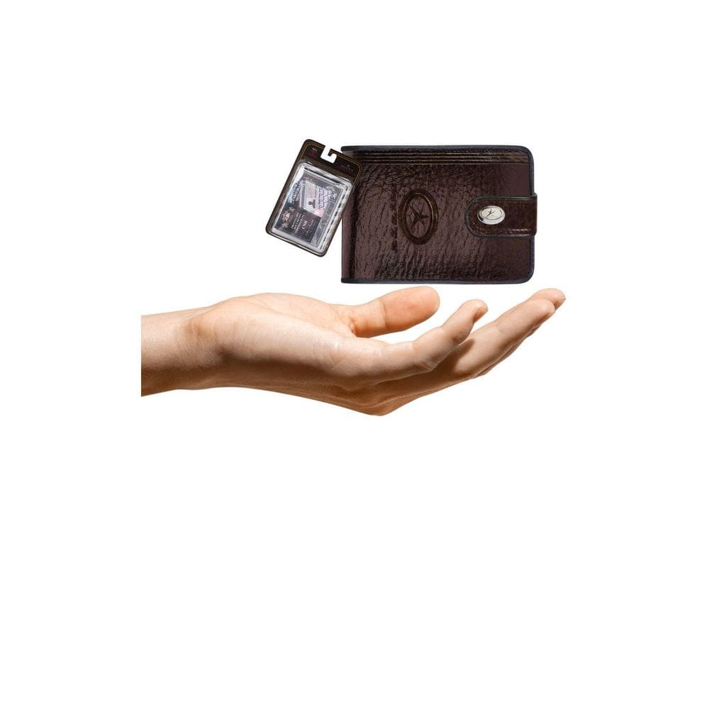 Kit Carteira Grande Mitty Couro + Refil Mitty M2F Plm0 Cafe