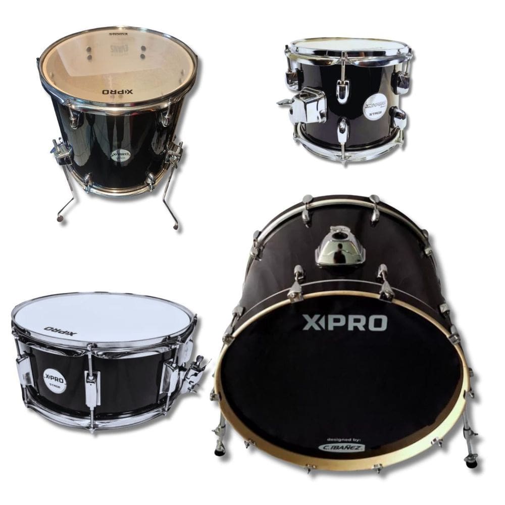 Kit Bumbo 20 X 16 + Caixa 14 X 6 + Tom 10 X 7 + Surdo X-Pro