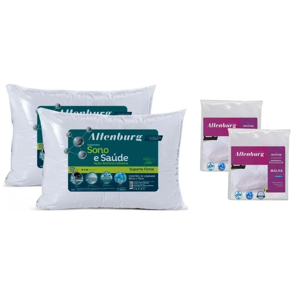 Kit Travesseiro Altenburg + Protetor | Antiácaro | 50x70cm