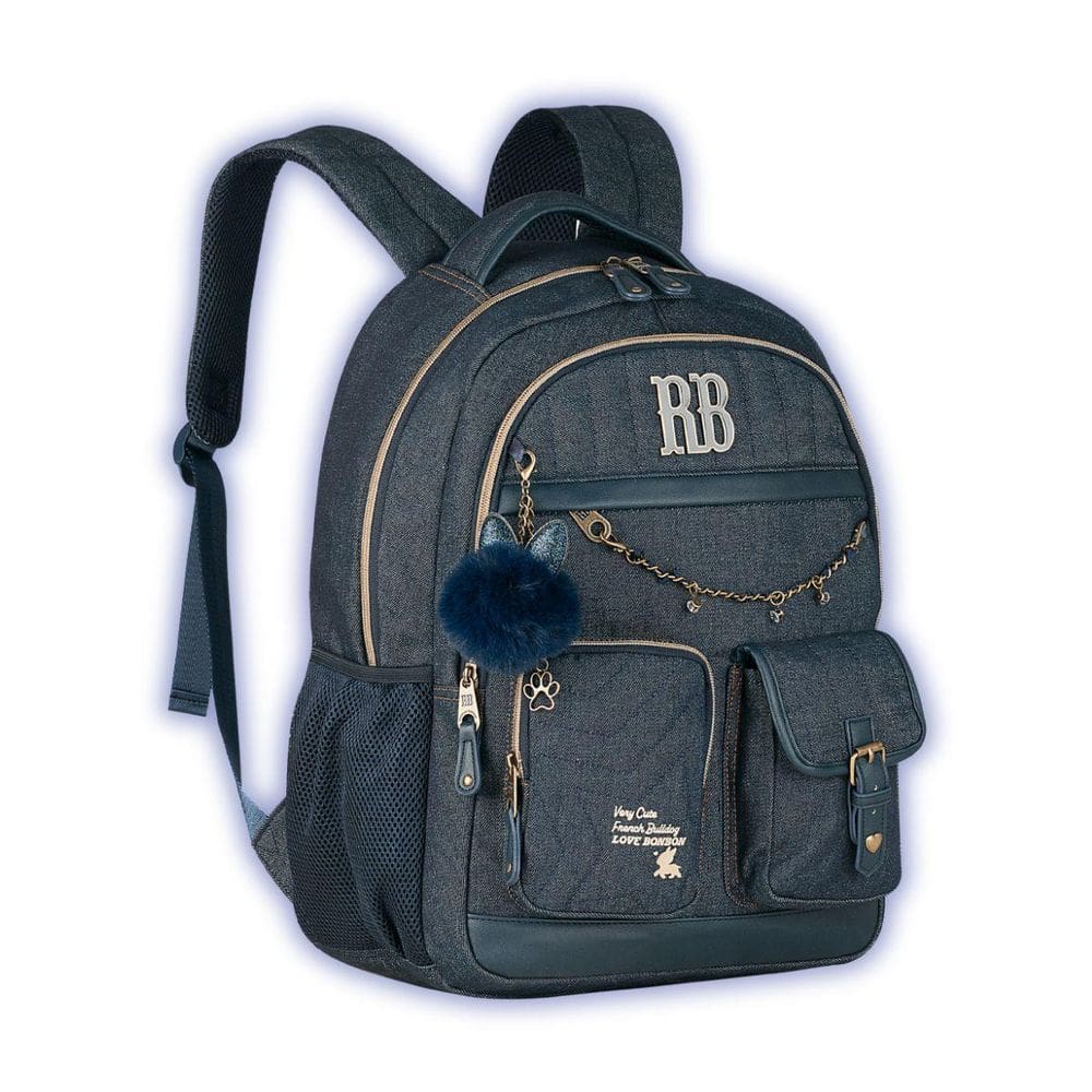 Mochila Rebecca Bonbon De Costas Jeans Kids Juvenil Meninas