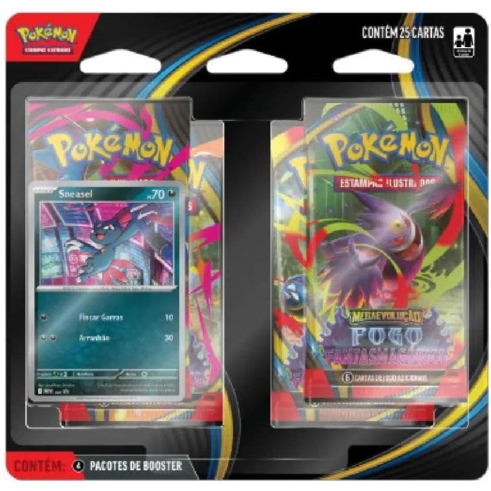 Pokémon Tcg Blister Quadruplo Fogo Fantasmagorico Sneasel