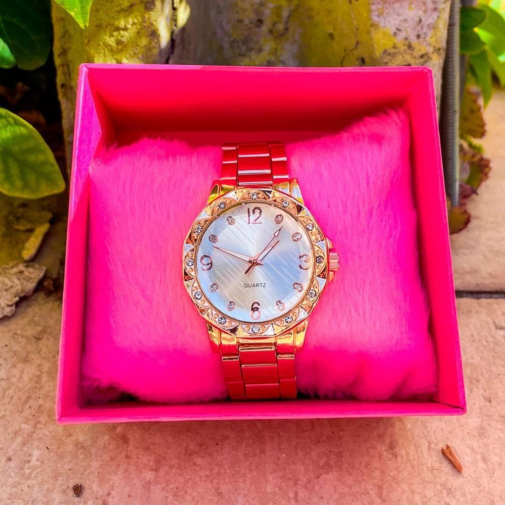 Relógio Feminino Rose Quartz