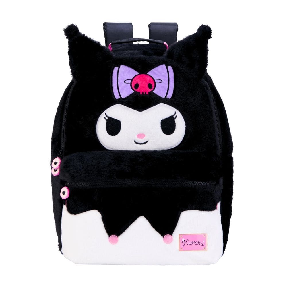 Mochila Escolar De Costas Luxo Kuromi Hello Kitty Pelúcia