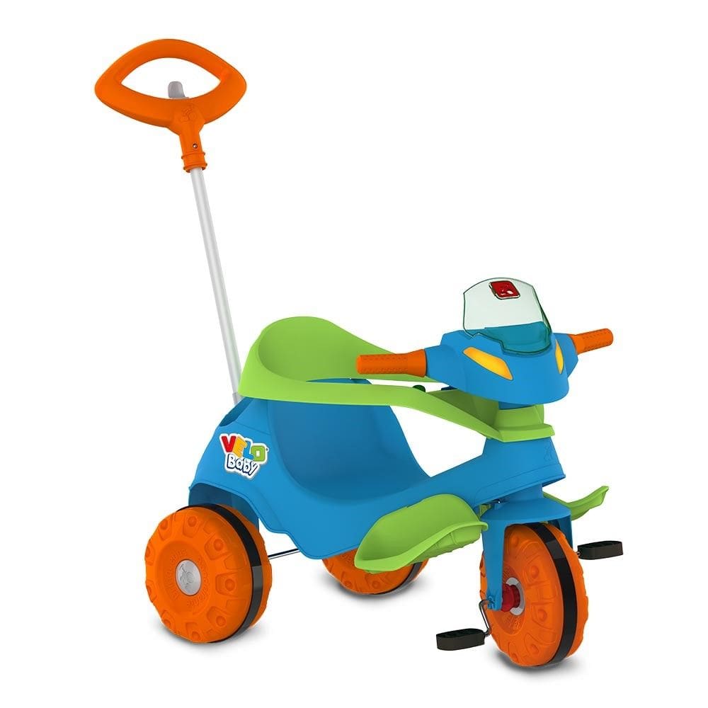 Triciclo Velobaby Passeio e Pedal Azul Bandeirante