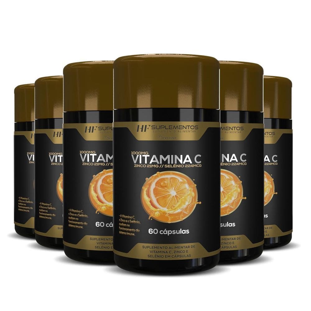 6X Vitamina C Premium 60 Caps Hf Suplementos