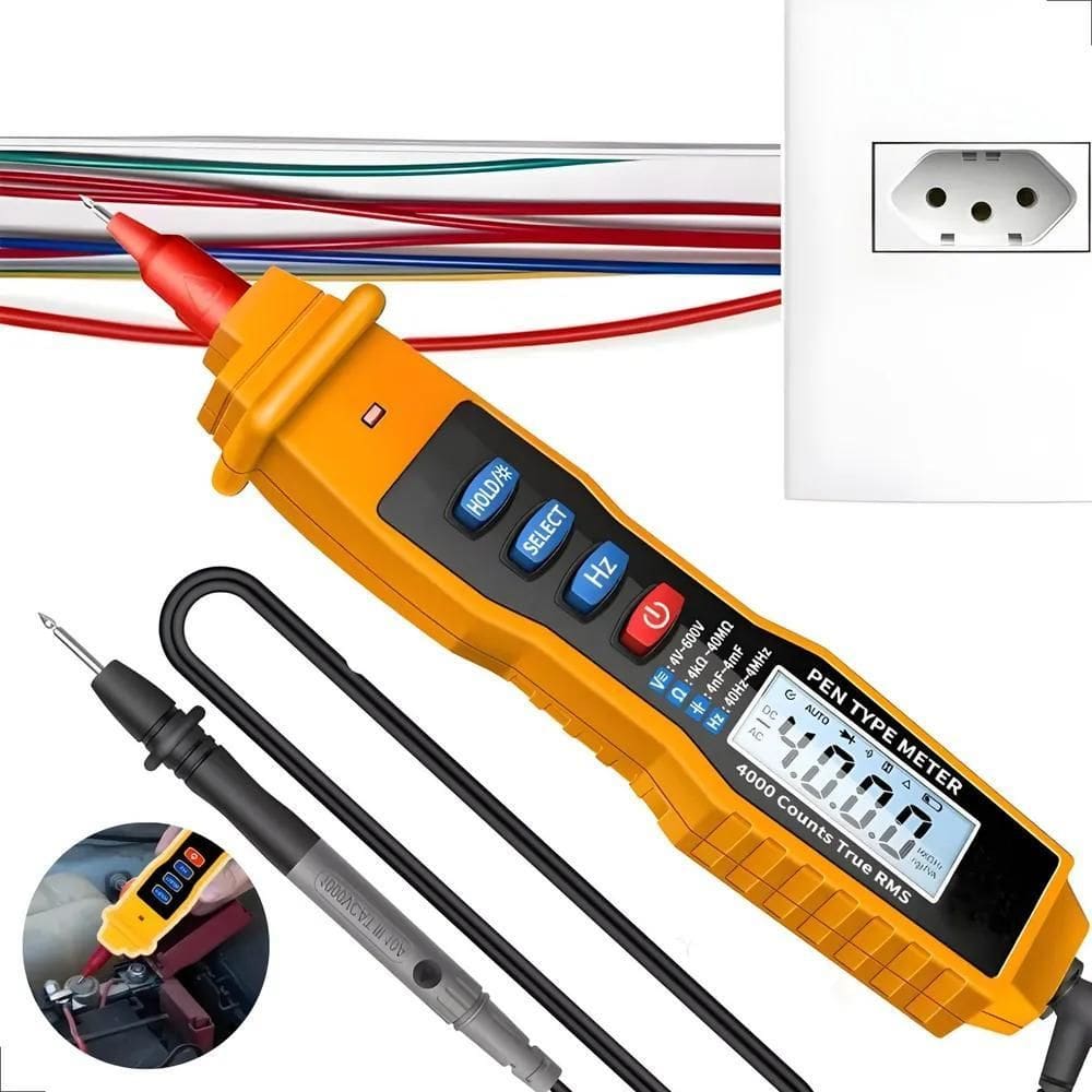 2X Multimetro Digital Caneta Frequencimetro Capacimetro Com