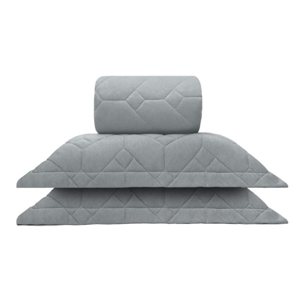 Kit Cobre Leito Casal Malha 100% Bambu Natural Buettner 3Pçs