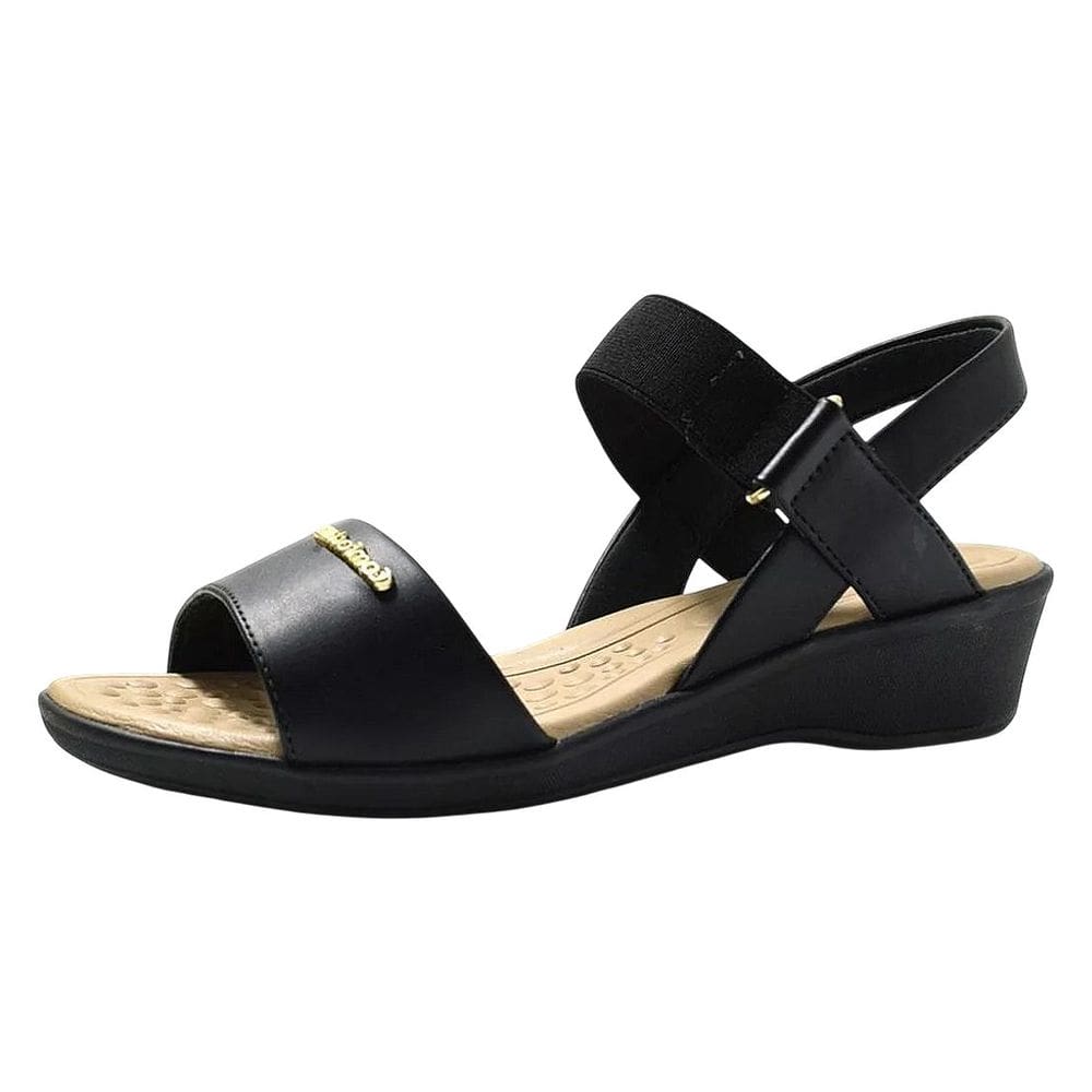 Sandalia Feminina Anabela Baixa Moda Conforto Comfortflex