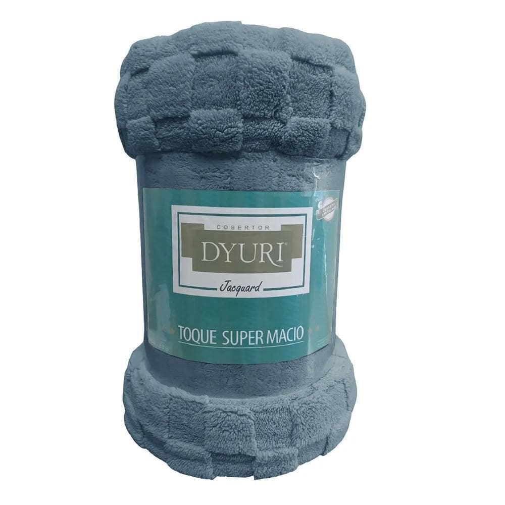 Cobertor De Microfibra King Dyuri Square - Jolitex Cinza