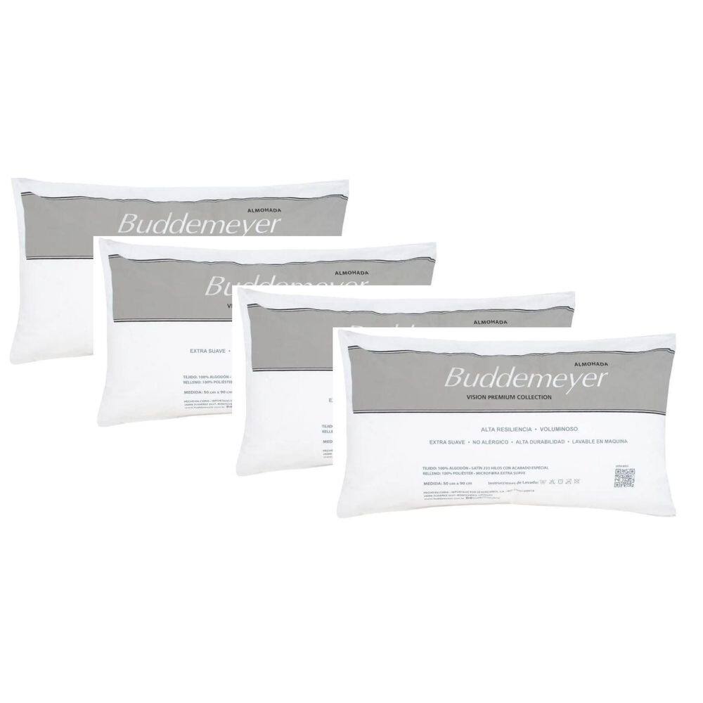 Kit 4 Travesseiros Vision Fill 50X90 Buddemeyer