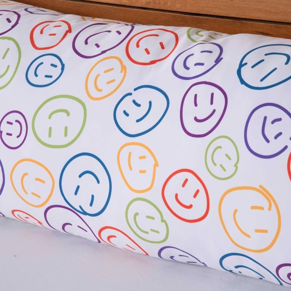 Capa De Travesseiro De Corpo Xuxão Com Zíper Colorê Estampa