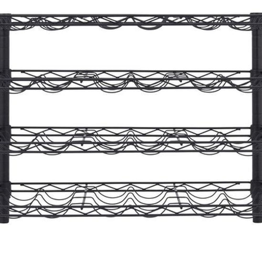 Estante Adega De Vinho Aço Preto 47X60X35Cm - 24 Garrafas