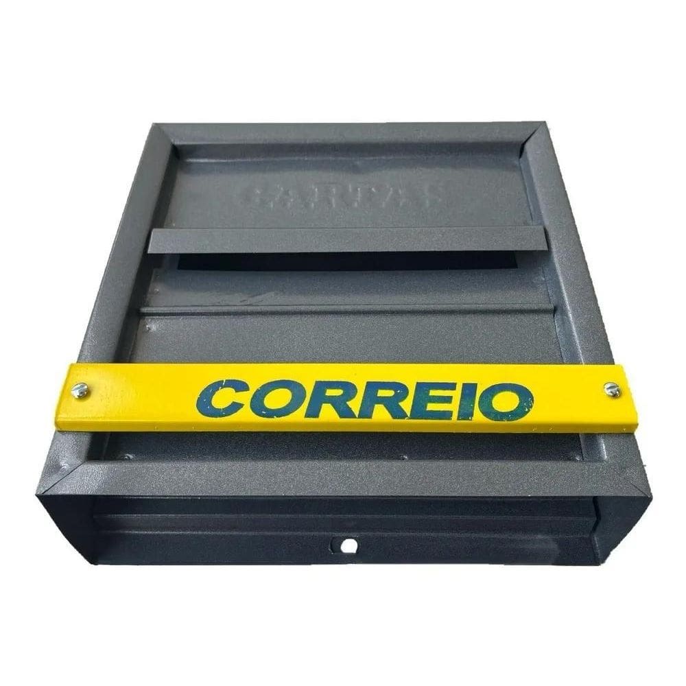 Caixa  Horizontal Grade Portão Cinza Prática Moderna