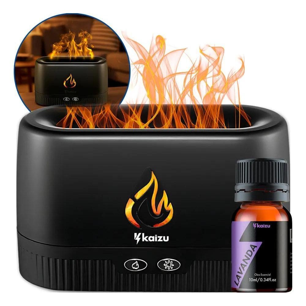 2X Difusor De Chama Umidificador De Ambiente Eletrico Lareir
